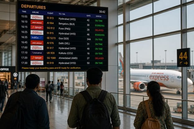 Mumbai to Hyderabad Flight Status Explained: Delayed, On Time, or Boarding?